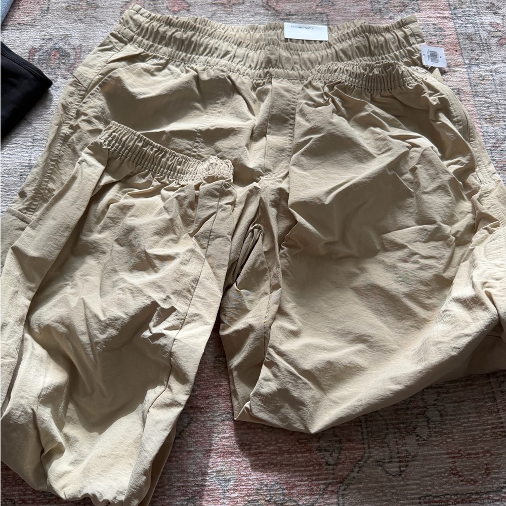 Old Navy Beige Elastic Waist Track Joggers